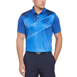 Asymmetric Print Short Sleeve Golf Polo Shirt