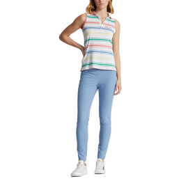 Tailored Fit Airflow Striped Sleeveless Polo Shirt