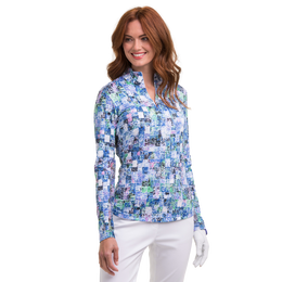 Watercolor Tile Quarter Zip Pull Over