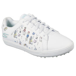 GO GOLF Drive 4 Dogs at Play Women&#39;s Golf Shoe - White/Blue