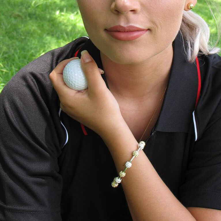 Chelsea Charles Golf Goddess TwoTone Golf Ball Bead Stroke Counter Bracelet PGA TOUR Superstore