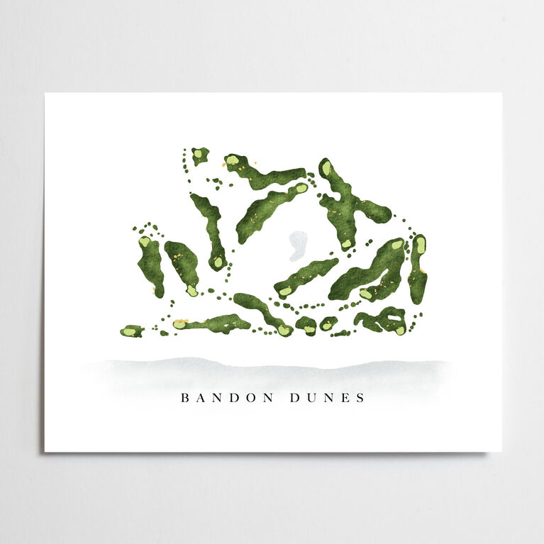 Claire W Bandon Dunes Golf Course Map  PGA TOUR Superstore