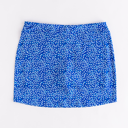 Floral Fire Print 16.5&quot; Knit Skort