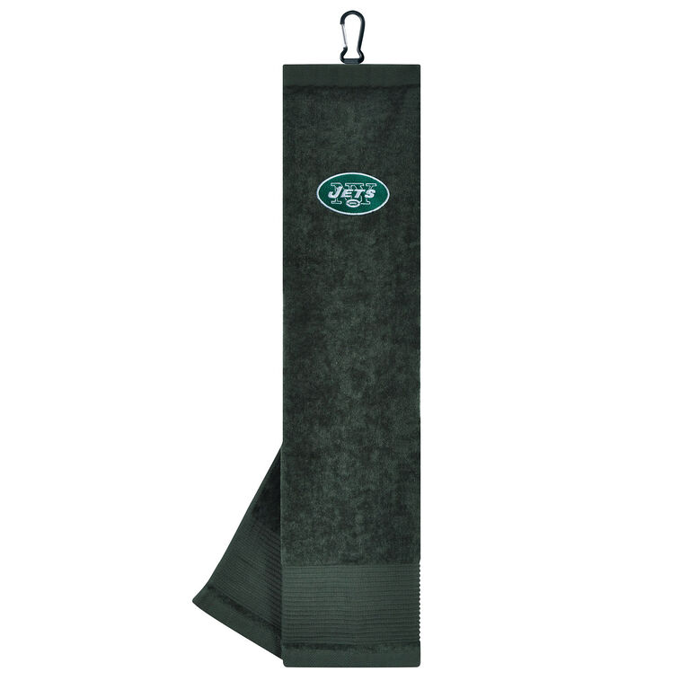Team Effort New York Jets Face/Club Tri-Fold Embroidered Towel