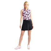 Alternate View 2 of Floral Print Silky Tech Sleeveless Polo Shirt