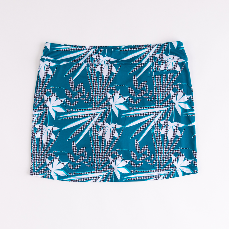 Women&#39;s Floral Houndstooth 16.5&quot; Pull-On Skort