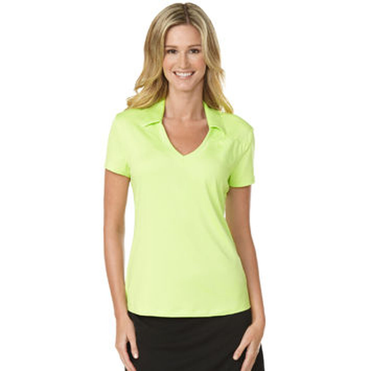 PGA TOUR Solid Short Sleeve VNeck Polo Find PGA TOUR Women's Golf