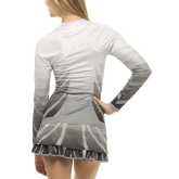 Alternate View 2 of LIL by K-Swiss Collection: Nice to Pleat You Ombre Long Sleeve Tennis Top