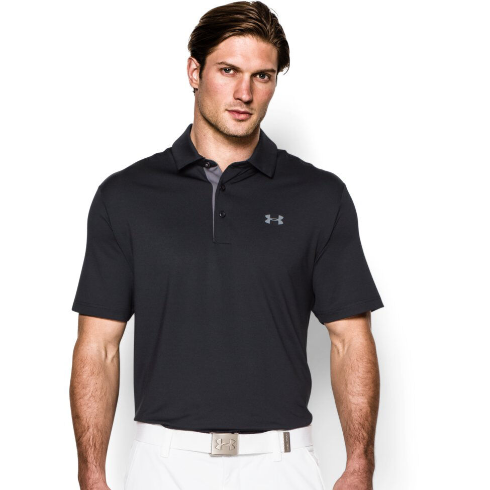 under armour black golf shirt