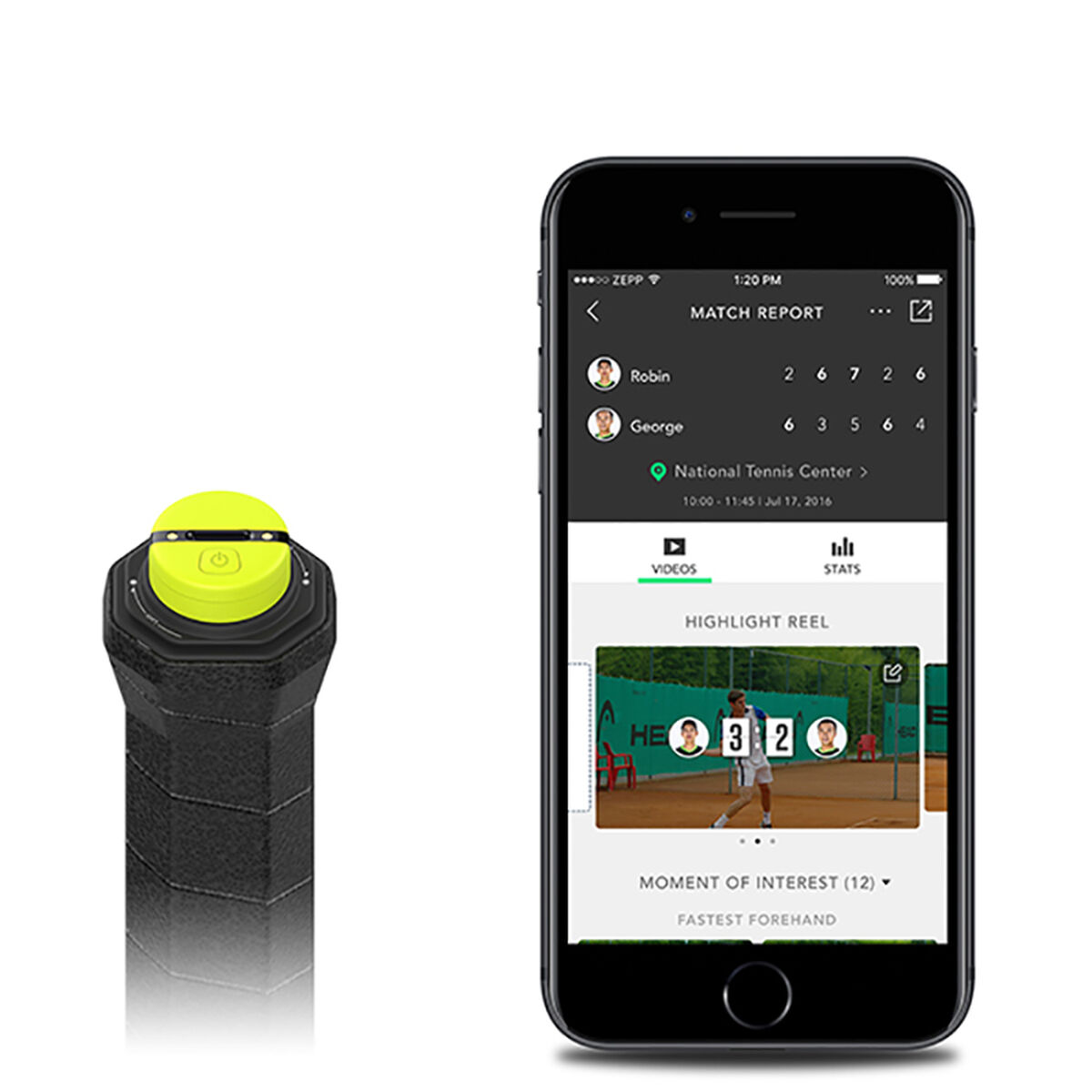 Zepp Tennis 2 Swing and Match Analyzer PGA TOUR Superstore
