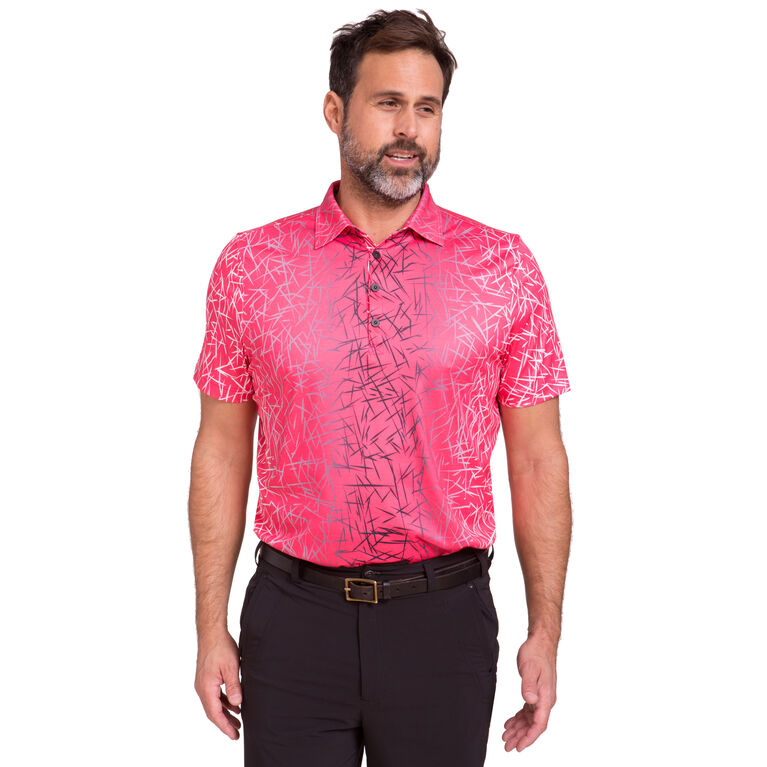 Jamie Sadock Short Sleeve Stick Print Polo PGA TOUR Superstore