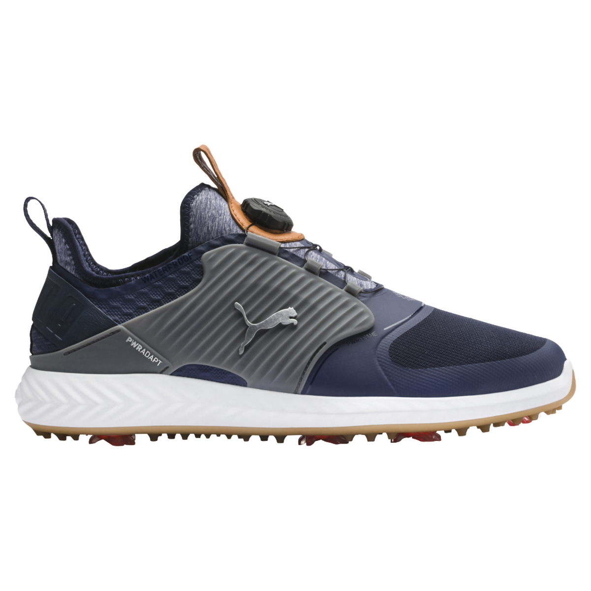 PUMA IGNITE PWRADAPT Caged DISC Men's Golf Shoe Navy/Grey PGA TOUR Superstore