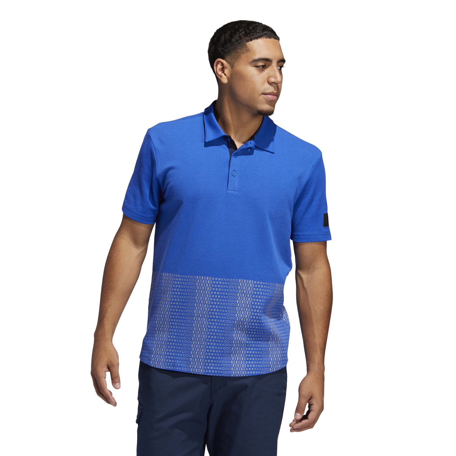 Men's adidas novelty print golf polo Clearance