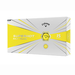 SuperHot Bold Yellow Golf Balls 15 Pack - Personalized