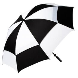 Golf Gifts &amp; Gallery 72&quot; Dual Canopy Umbrella - Black/White
