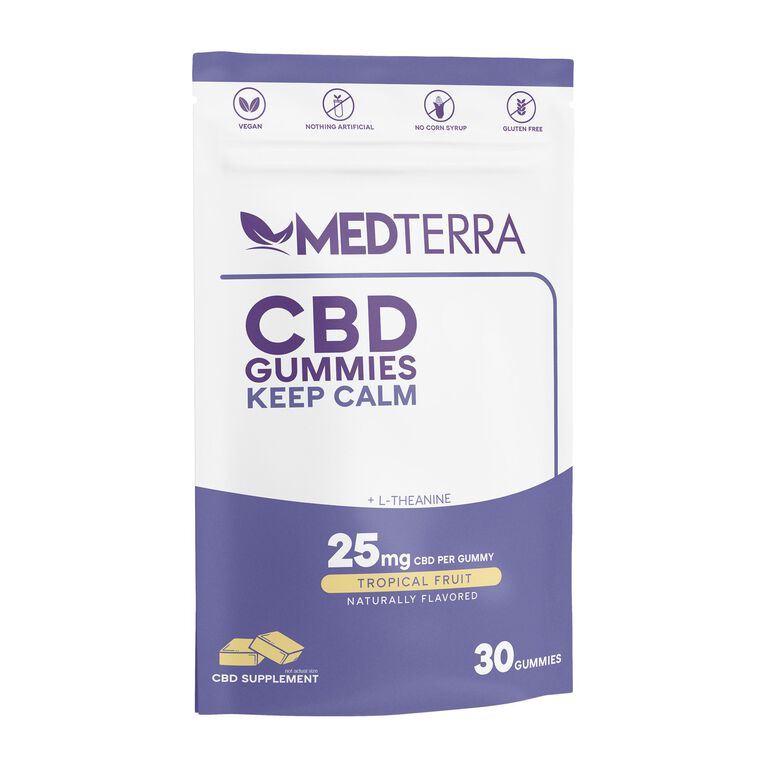 Keep Calm 25mg Tropical Fruit CBD Gummies 30ct