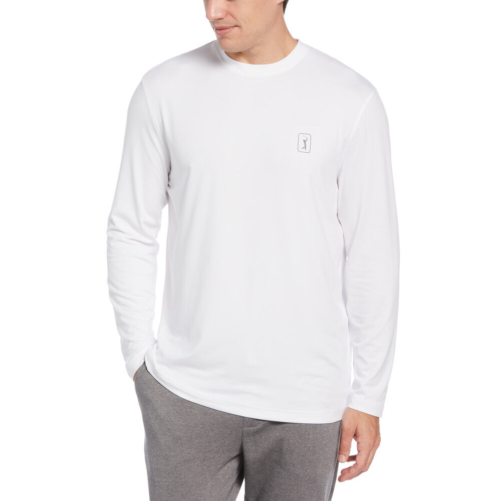 Sun Protection Long Sleeve Golf Crew Neck Shirt