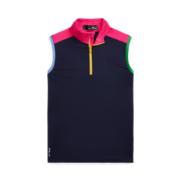 Girls Color-Blocked Performance Sleeveless Quarter Zip Pullover