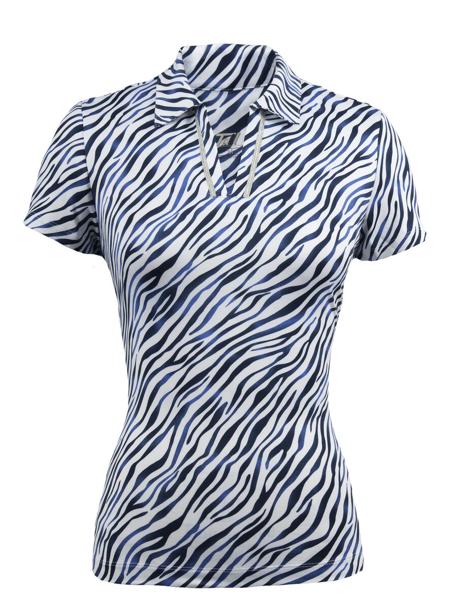 Small Zebra Print Short Sleeve Top by Tail Shop Tail Women's Golf