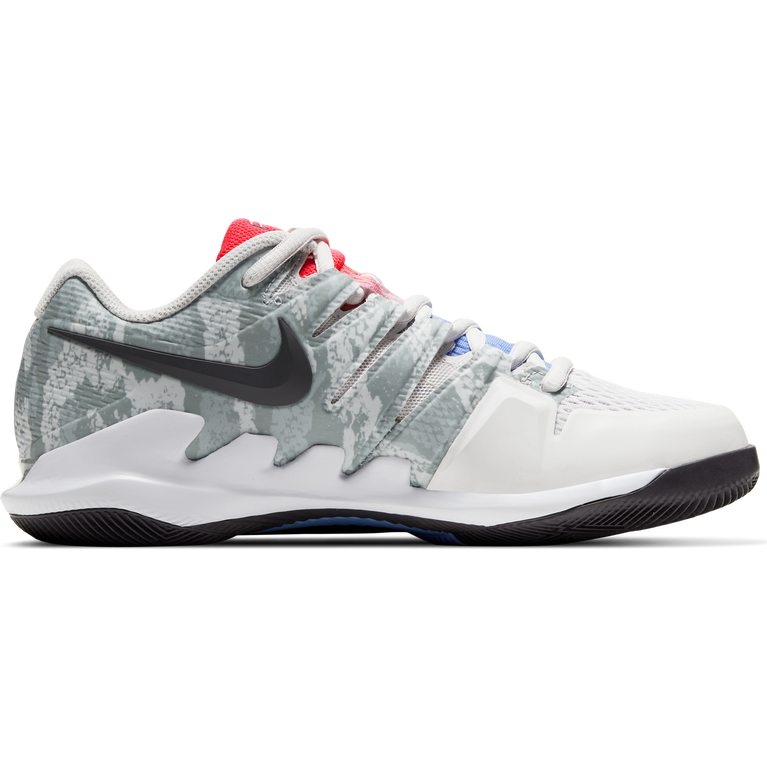 NikeCourt Air Zoom Vapor X Women s Tennis Shoe Grey Red PGA