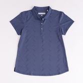 Diagonal Lines Short Sleeve Polo Shirt