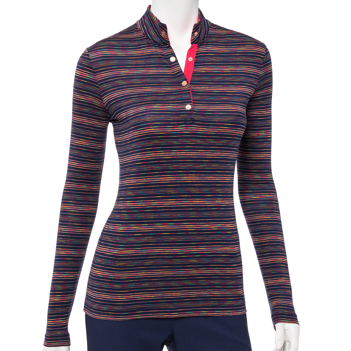 Download EP Pro Long Sleeve Striped Mock Polo | PGA TOUR Superstore