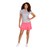 Alternate View 1 of Dashing Diva Collection: Heather Patchwork Print Short Sleeve Polo