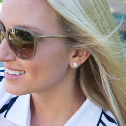 Silver Golf Ball Earrings