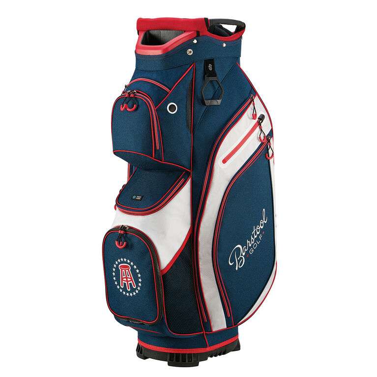 Barstool Golf Navy/Red/White Cart Bag PGA TOUR Superstore