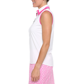 Alternate View 2 of Pink Panther Collection: Birdie Contrast Trim Sleeveless Polo