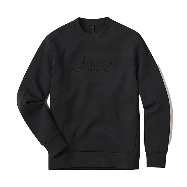 UNRL X Barstool Golf Script Embossed Crewneck