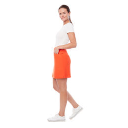 Solid 17&quot; Pull-On Skort