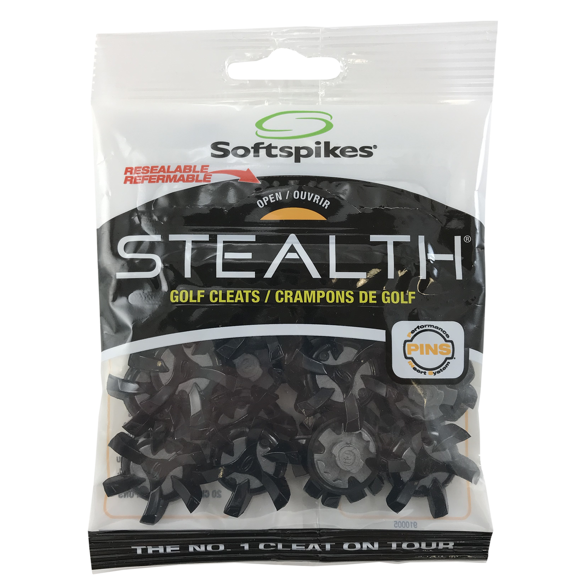 Softspikes Stealth Golf Cleats (Pins) Black/Grey PGA TOUR Superstore