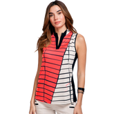 Sassy Collection: Tamati Diagonal Striped Sleeveless Top