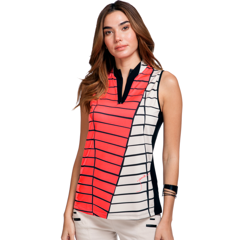 Sassy Collection: Tamati Diagonal Striped Sleeveless Top