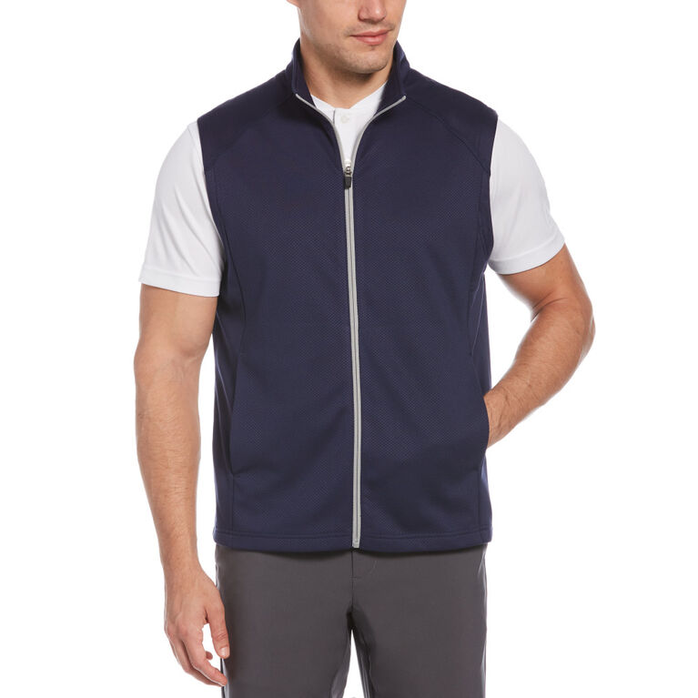 PGA TOUR Apparel Mixed Texture Fleece Golf Vest PGA TOUR Superstore