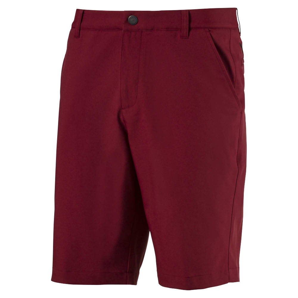 puma red golf shorts