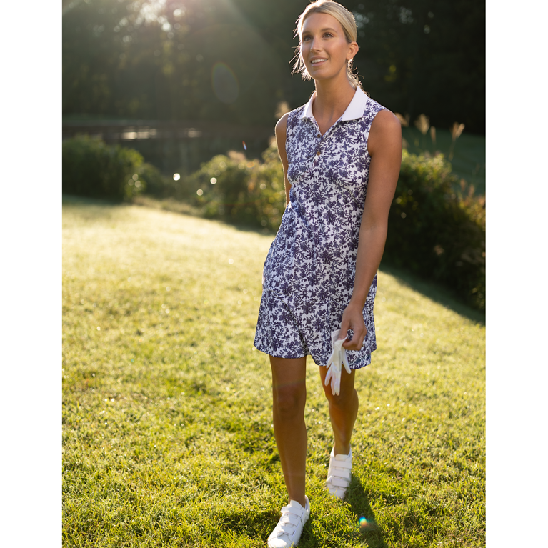 Smith & Quinn Gracie Boysenberry Fluttered Waist Sleeveless Dress | PGA ...