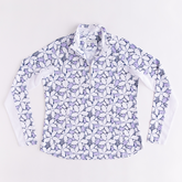 Floral Mosaic Quarter Zip Pull Over