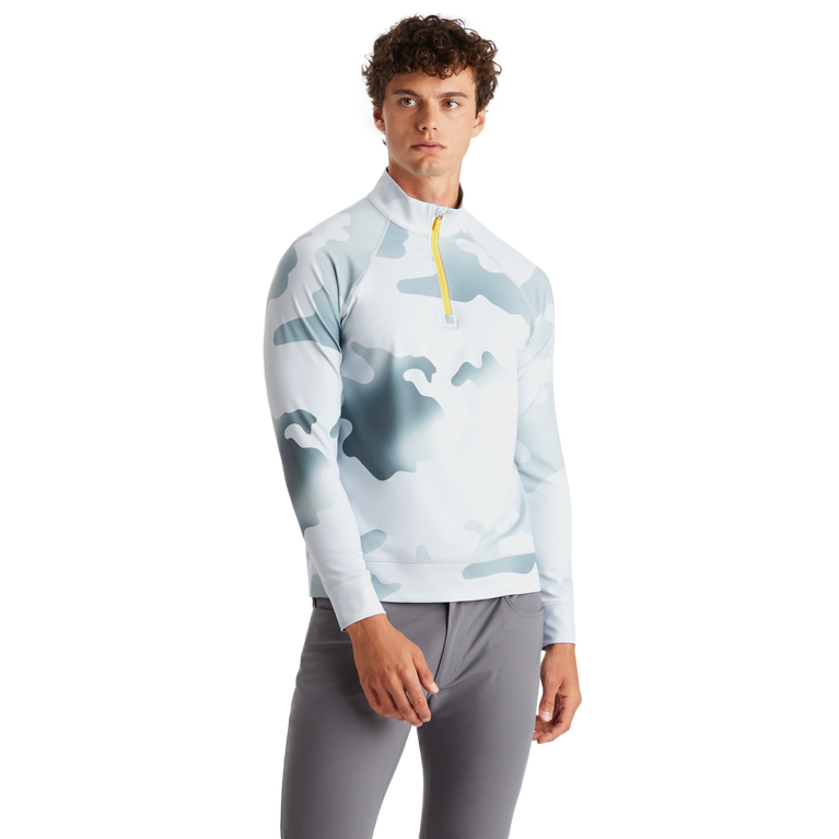 Gradient Camo Qtr-Zip Mid-Layer