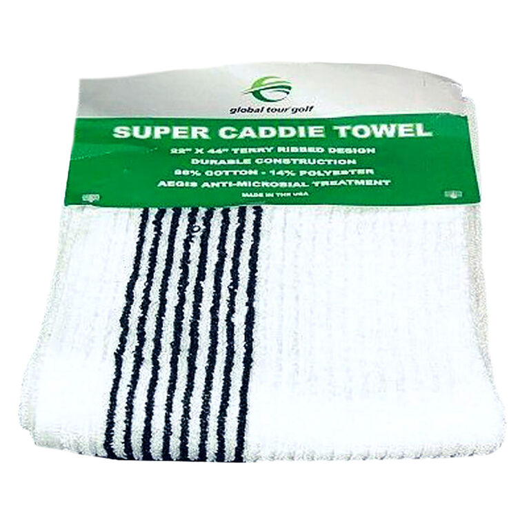Global Tour Golf Super Caddie Towel White/Black