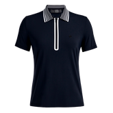 Alternate View 4 of Rib Collar Silky Tech Short Sleeve Polo Shirt
