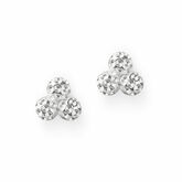 Par 3 Silver Golf Ball Cluster Earrings
