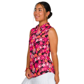 Alternate View 4 of Watermelon Wine Collection: Floral Print Sleeveless Polo
