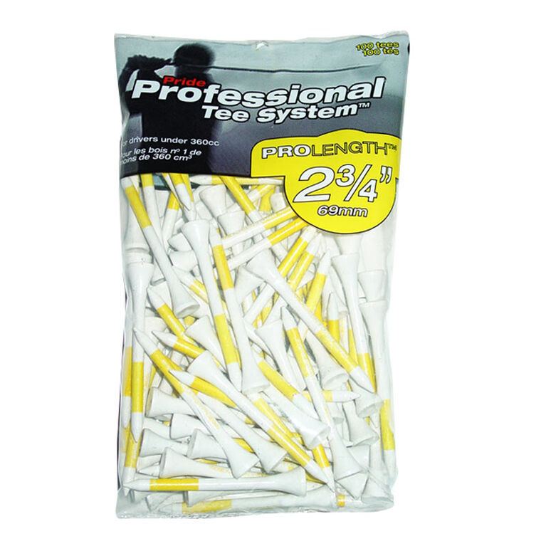 Pride Golf Bag of 100-ProLength &#40;2 3/4&quot;&#41; White Tees