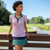 Alternate View 1 of Reagan Rouje Bouquet Short Sleeve Polo
