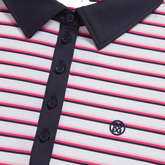 Alternate View 3 of Perforated Jersey Striped Short Sleeve Polo
