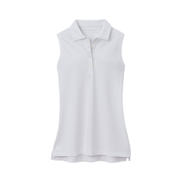 Banded Sport Mesh Women&#39;s Sleeveless Polo Shirt