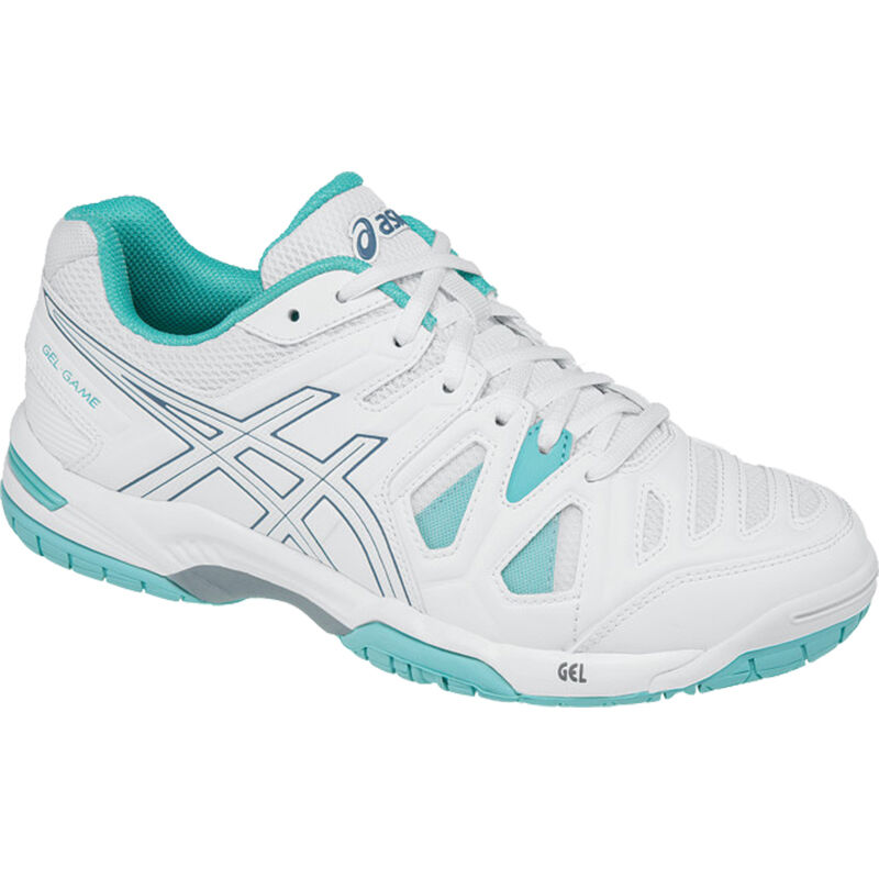 Asics Gel-Game 5 Women's Tennis Shoe - White/Blue | PGA TOUR Superstore