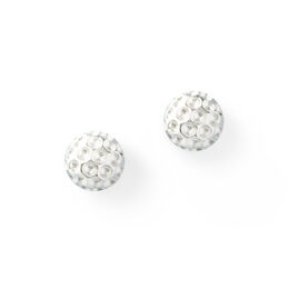 CC Sport Silver Golf Ball Earrings for Little Girls &amp; Tweens